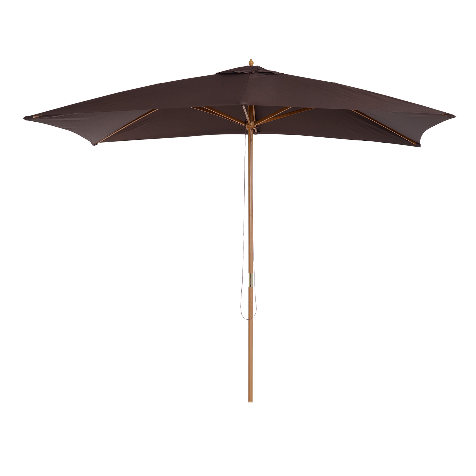 Outsunny Patio Umbrella Market Patio Sun Umbrella Rectangle Coffee
