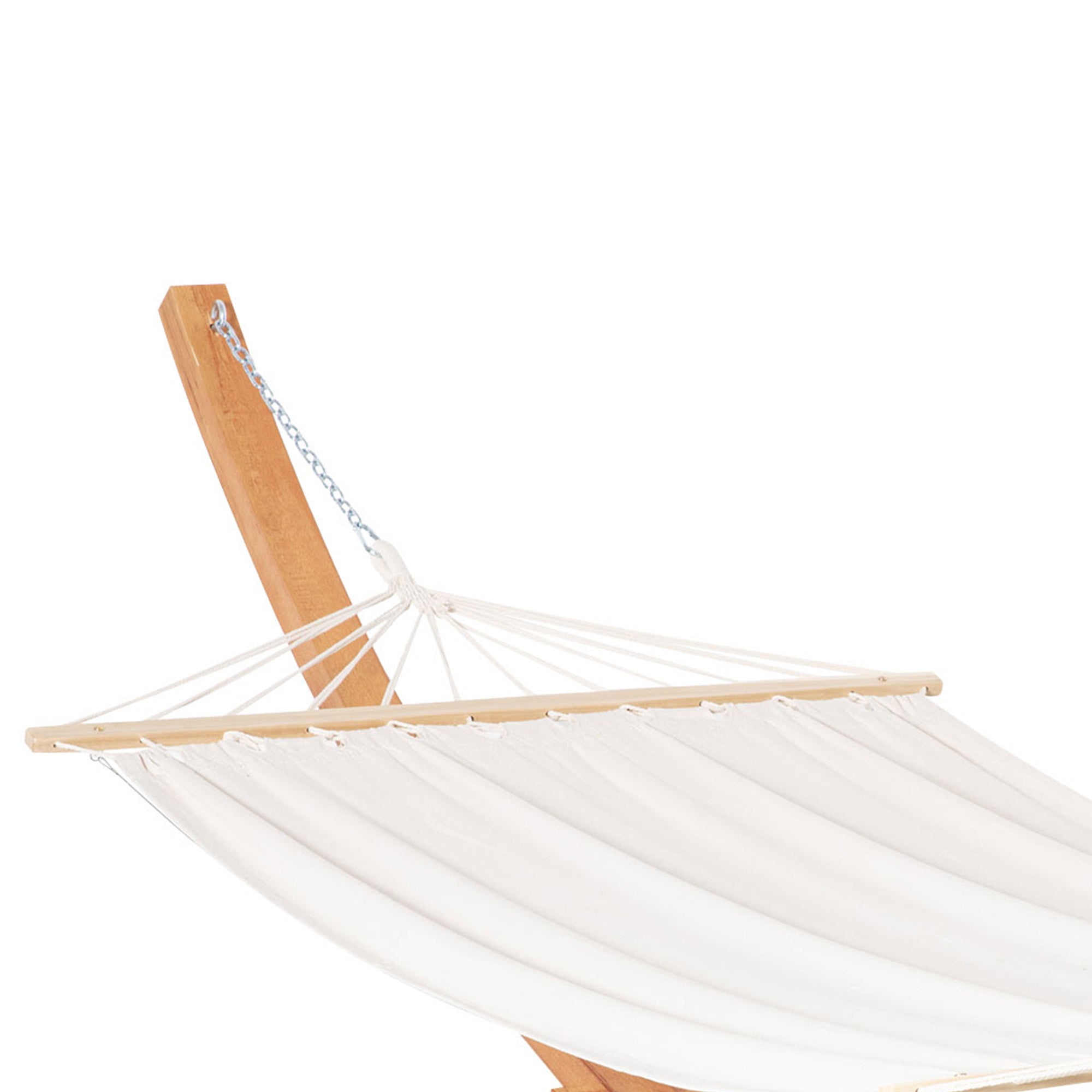 Outsunny 13' Patio Hammock with Stand, Outdoor Arch Wooden Hammock Bed, Camping Hammock with Straps and Hooks, White
