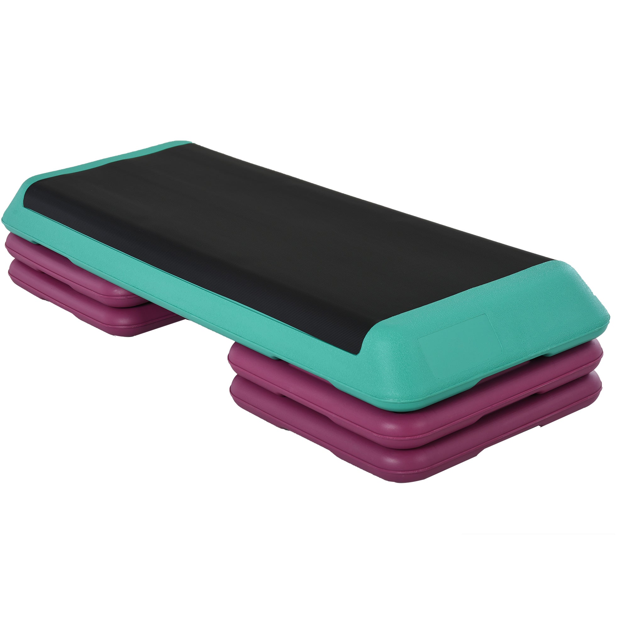 Soozier 3.9"/5.9"/7.9" Aerobic Stepper Exercise with Non-Slip Top for Home, Office, Indoor, Outdoor, Multicolour