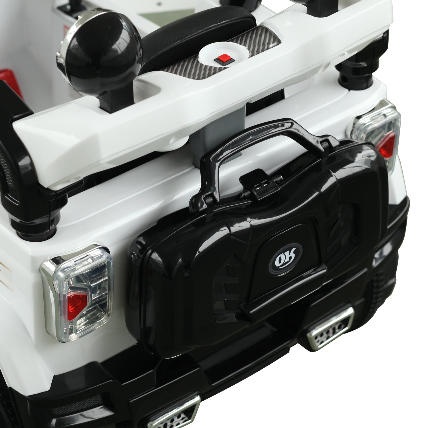 Aosom 12V Kids Electric Ride On Car Toy Jeep power wheels with Remote Control, White