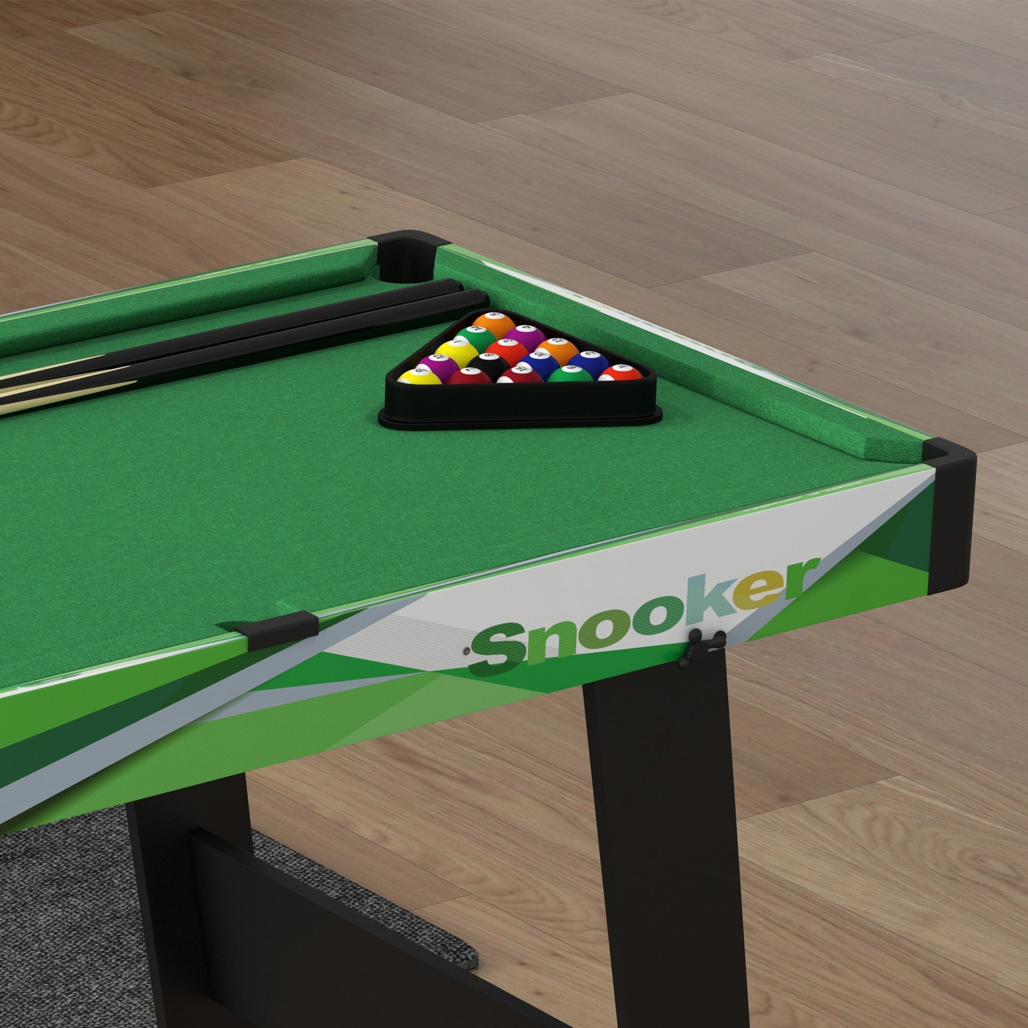 Soozier 41" Mini Pool Table Set Folding Billiard Table with 2 Cues, 16 Balls, Chalk, Triangle, Brush, Green