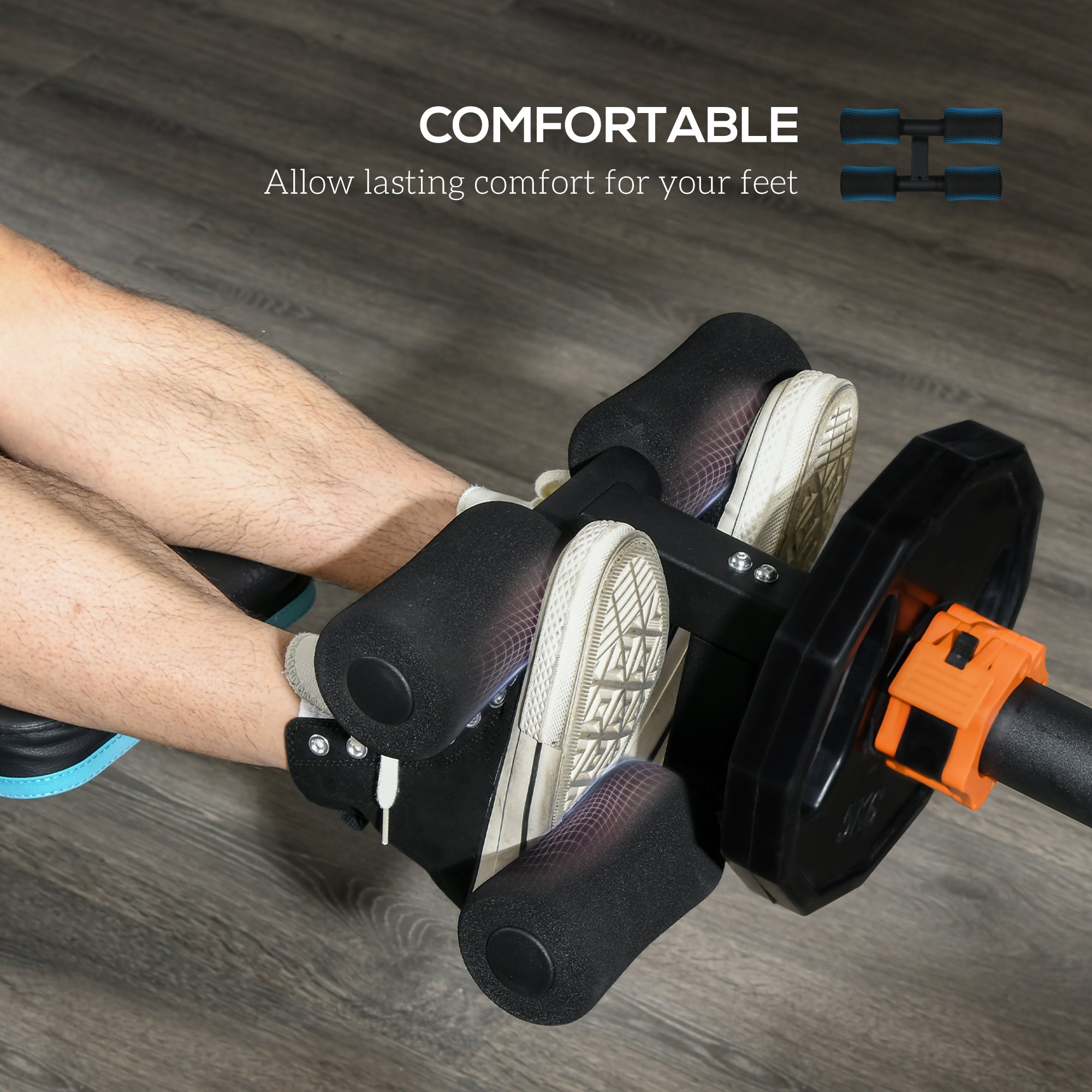 Soozier Tibialis Trainer Tib Bar for Strengthening Calves Shins Ankles, Fits 2" Weight Plates