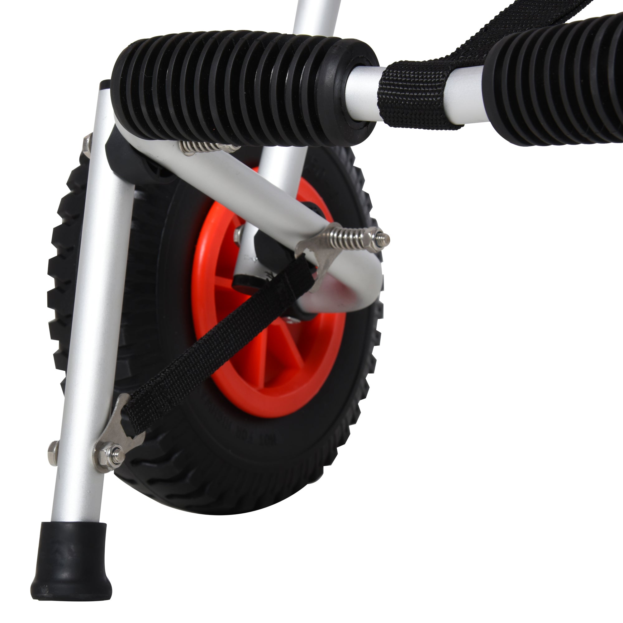 Soozier Kayak Cart Dolly with Flat-Free Wheels and Aluminum Frame for Kayaks, Canoes, Paddleboards, Folding Design, Silver