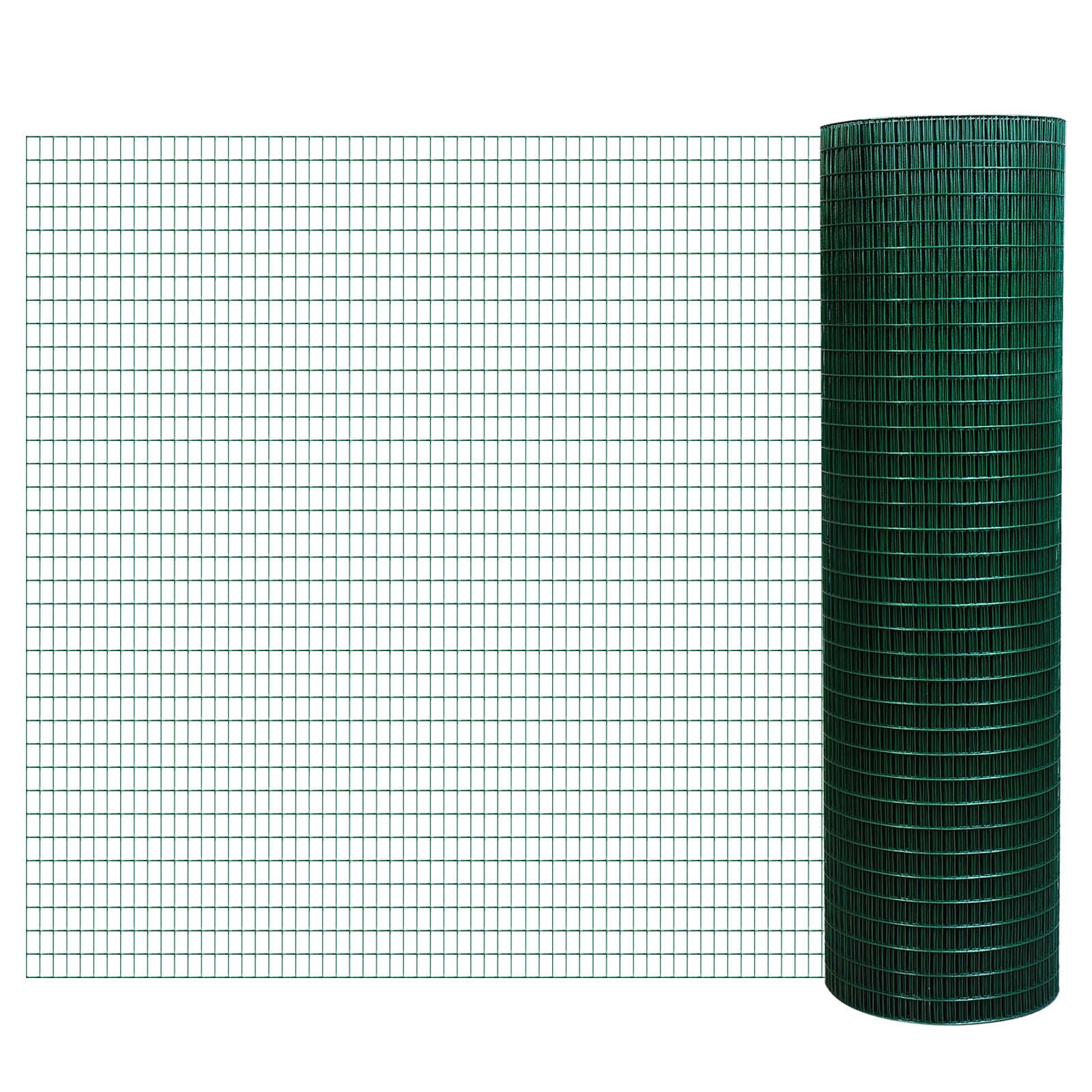 PawHut Chicken Wire Fencing 98' x 3', 1" x 0.5" Rectangle Chicken Wire for Crafts Garden Poultry, Metal Hardware Cloth Netting for Chicken Coops, Rabbit Cage, Dark Green