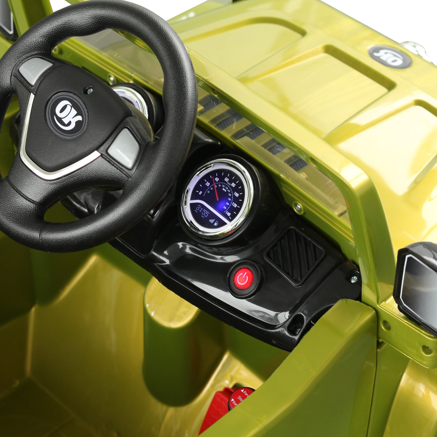 Aosom 12V Kids Electric Ride On Car Toy Truck with Remote Control 2 Speeds Lights MP3 LCD Power Indicator, Green