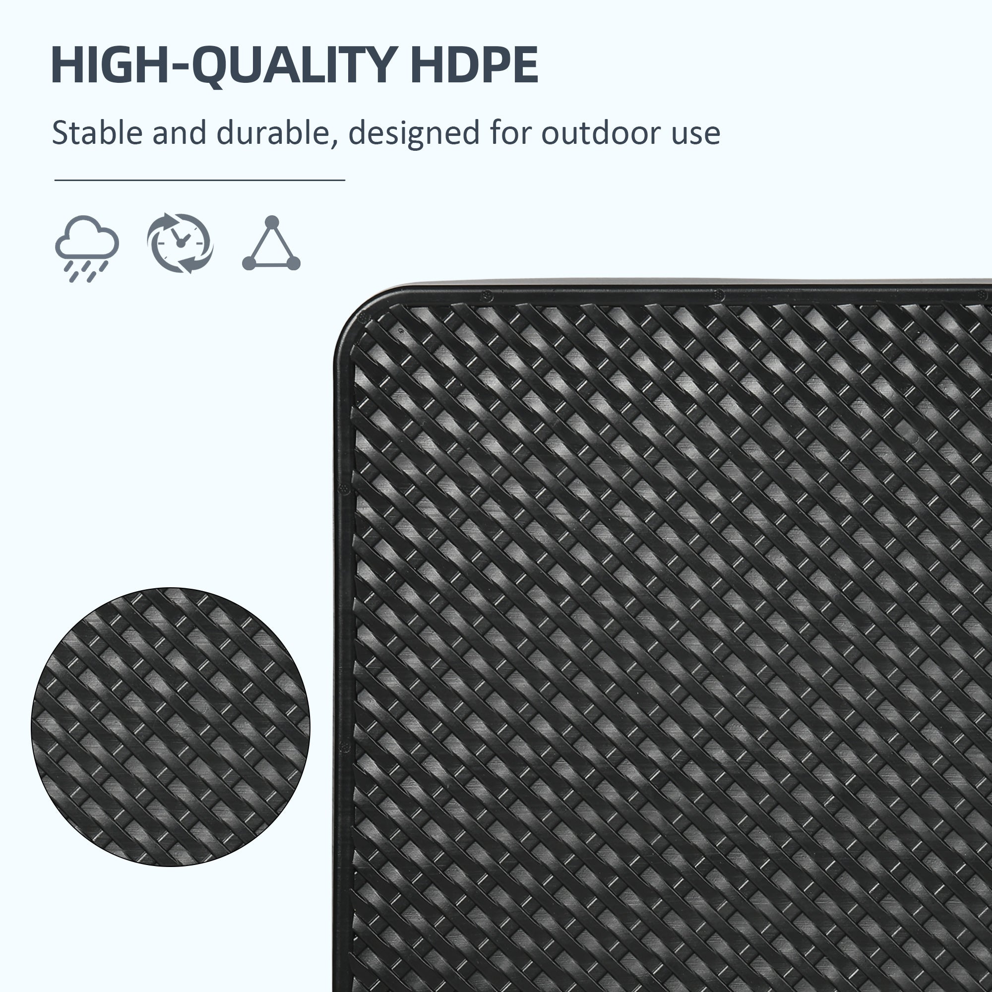 Outsunny 4PCs Cantilever Umbrella Base Weights for Offset Banana Parasol, HDPE Water or Sand Filled Patio Umbrella Weights for Cross Base Stand with Built-in Handles, Black