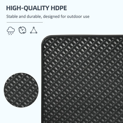 Outsunny 4PCs Cantilever Umbrella Base Weights for Offset Banana Parasol, HDPE Water or Sand Filled Patio Umbrella Weights for Cross Base Stand with Built-in Handles, Black