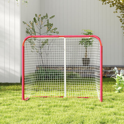 Soozier Hockey Net, Easy Set Up Hockey Goal with Steel Frame, PE Mesh, Outdoor Hockey Training Equipment for Garden, Backyard