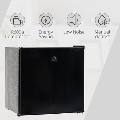 HOMCOM 1.1 Cu. Ft. Mini Freezer, Compact Upright Freezer with Reversible Door, Removable Shelf, Adjustable Temperature, Black