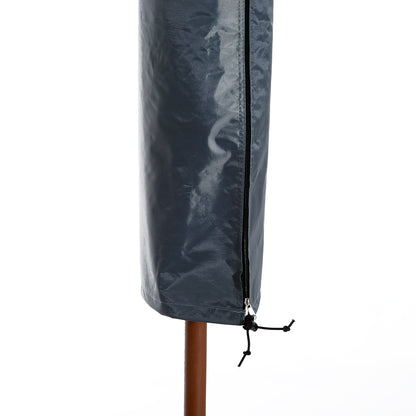Outsunny Parasol Cover, Patio Cantilever Cover, Banana Umbrella Cover with Zipper, Grey