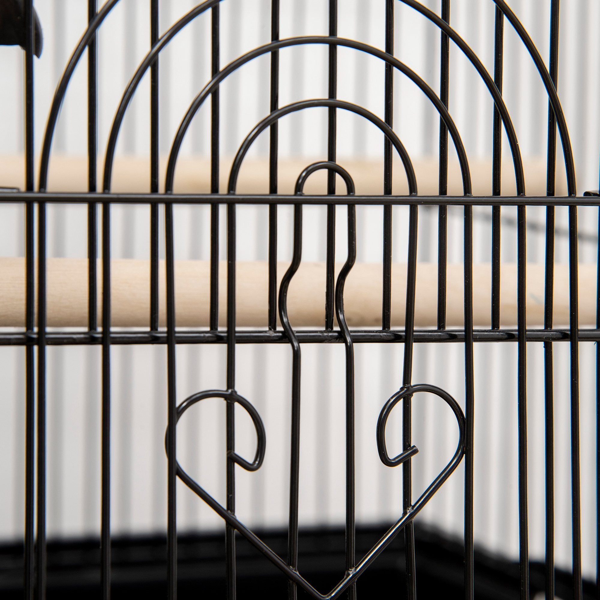 PawHut 48" Bird Cage with Perch, Swing, Food Container, Slide-out Tray, Handle, Parrot Cage for Finches, Canaries, Budgies