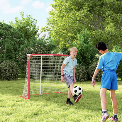 Soozier Hockey Net, Easy Set Up Hockey Goal with Steel Frame, PE Mesh, Outdoor Hockey Training Equipment for Garden, Backyard