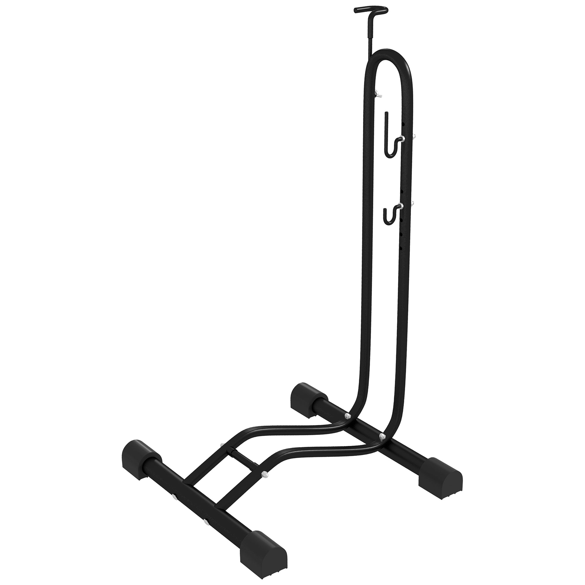 Soozier Vertical & Horizontal Bike Rack Bicycle Storage Stand with Adjustable Hooks, Fits 6"-28" and 700c Bikes