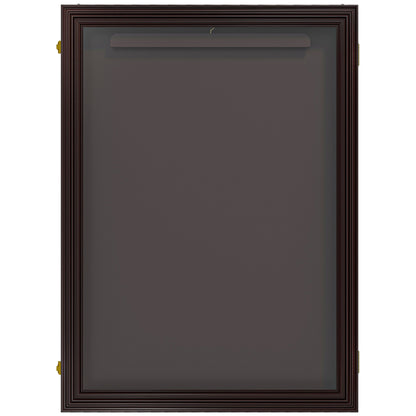 HOMCOM 24" x 32" Hockey Jersey Frame, Jersey Shadow Box for Basketball, Football, Baseball, Brown