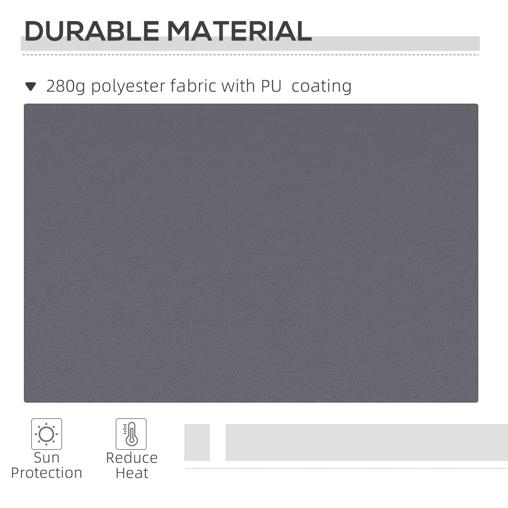 Outsunny 12' x 10' Manual Retractable Awning Outdoor Sunshade Shelter with Adjustable & Versatile Design, Dark Grey