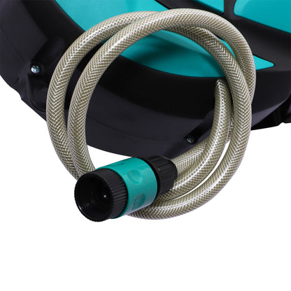 Outsunny Hose Reel, 33 ft Retractable Garden Hose, Hose Reel Wall Mounted, Water Hose Reel Automatic Rewind, Dark Grey