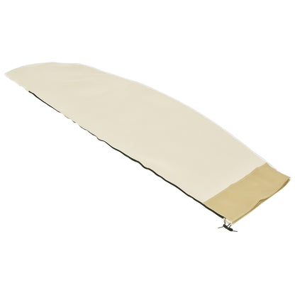 Outsunny 87-Inch Patio Umbrella Cover for for 10ft to 13ft Outdoor Offset Umbrella, Beige and Coffee