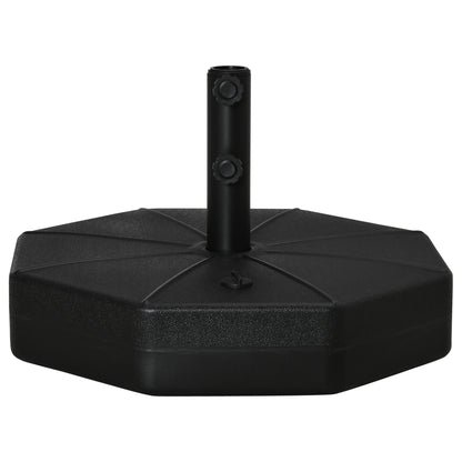 Outsunny Patio Umbrella Base Parasol Holder Outdoor Market Umbrella Stand Weights, Water/Sand Filled for Garden, Poolside, Black