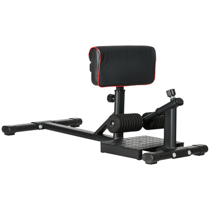 Soozier Sissy Squat Machine, Leg Workout Equipment with Adjustable Pad, Rollers and Non-slip Foot Plate for Home Gym Fitness