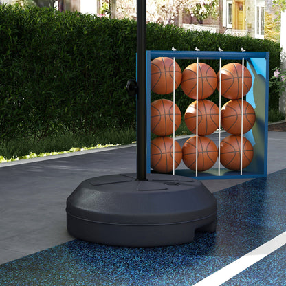 Soozier 3-5ft Basketball Hoop and Stand with Magenic Dartboard and Darts, 15" Backboard, Weighted Base for Teens Youth