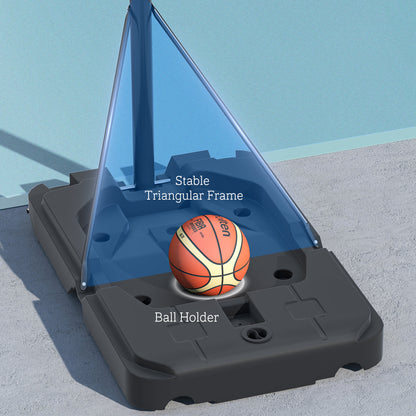Soozier Basketball Hoop Outdoor, 7.5-10ft Portable Basketball Goal with Wheels and 43" Backboard, for Teenagers Youth Adults