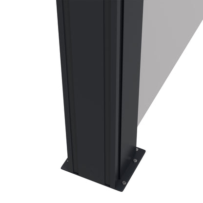 Outsunny 13' x 6' Retractable Side Awning, Outdoor Privacy Screen for Garden, Hot Tub, Balcony, Terrace, Pool, Light Grey