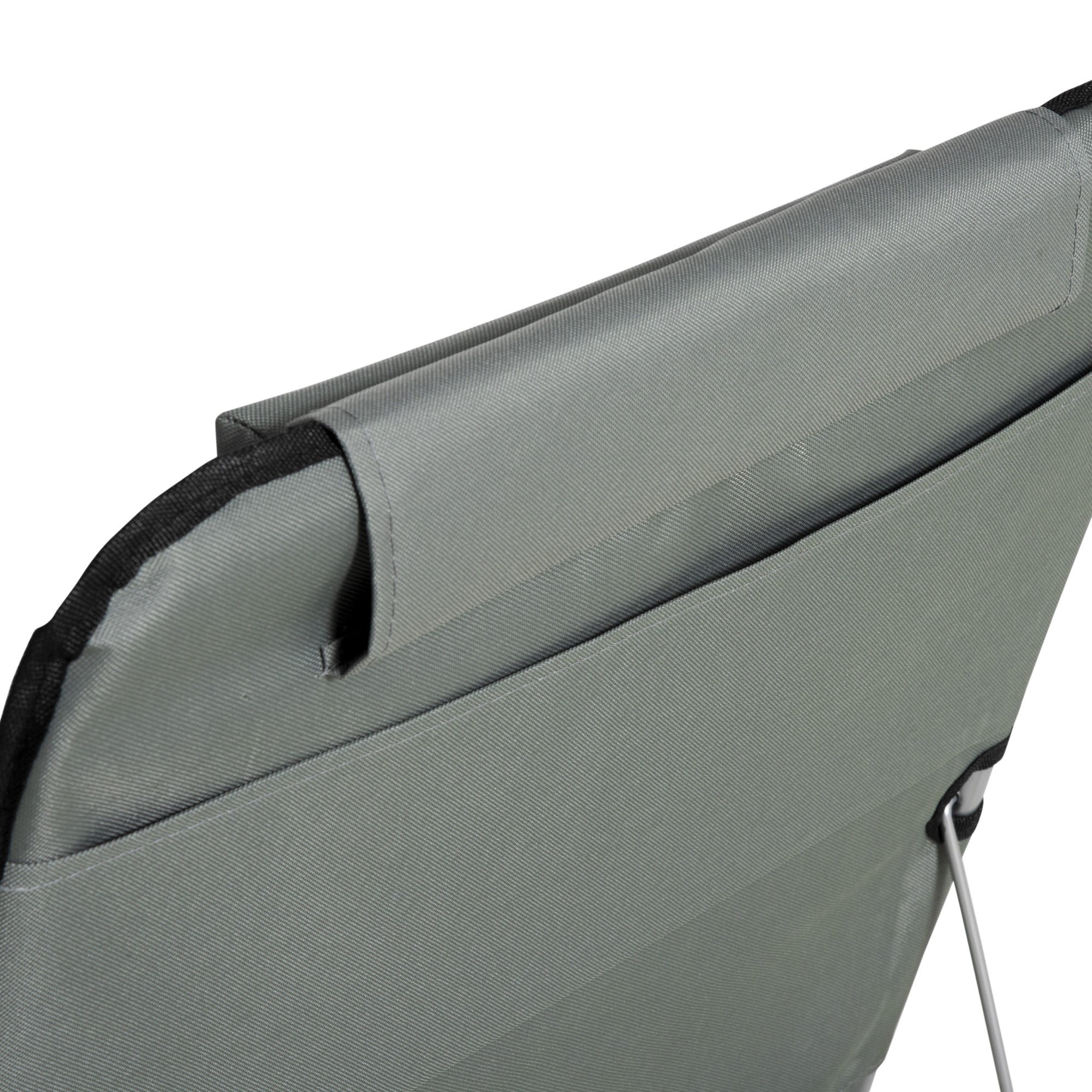 Outsunny Set of 2 Sun Lounger Beach Mat Folding Lounge Chair Mat with Adjustable Back Steel Frame Head Pillow Carry Bag Grey