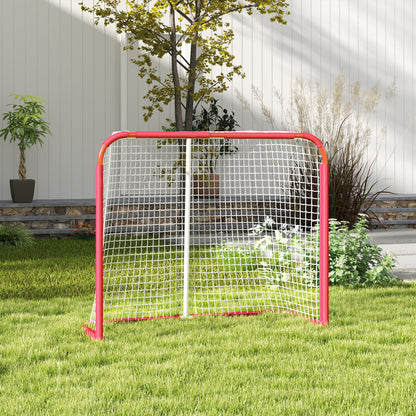Soozier Hockey Net, Easy Set Up Hockey Goal with Steel Frame, PE Mesh, Outdoor Hockey Training Equipment for Garden, Backyard
