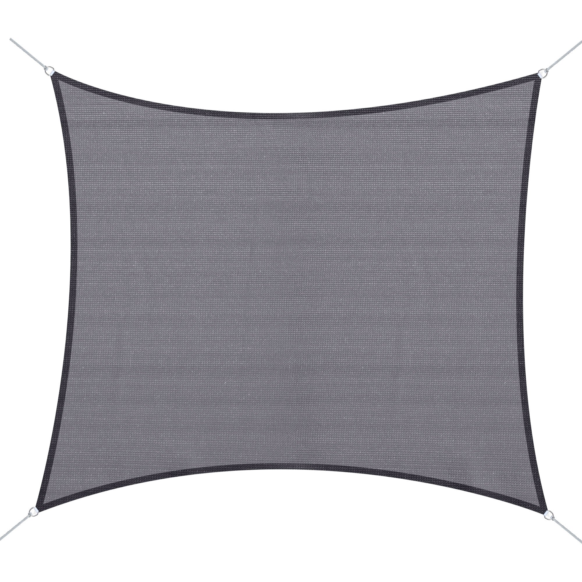 Outsunny 10ft x10ft Square Canopy Sun Sail Shade Garden Cover UV Protector Outdoor Patio Lawn Shelter with Carrying Bag Grey