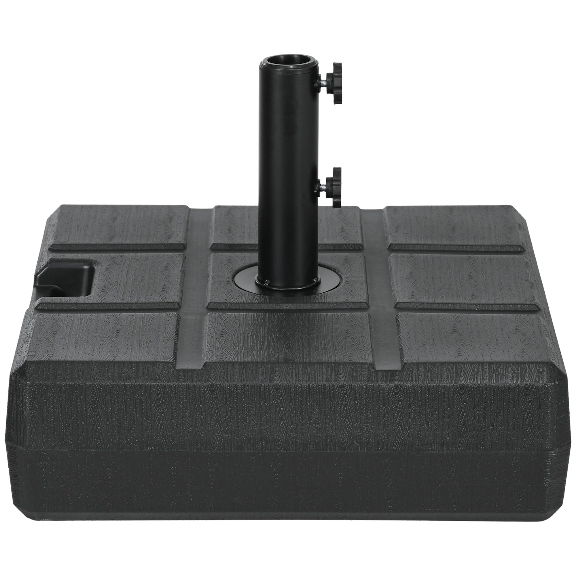 Outsunny Umbrella Stand for 1.2", 1.5" or 1.9" Umbrella Poles, Fillable Umbrella Base, Black