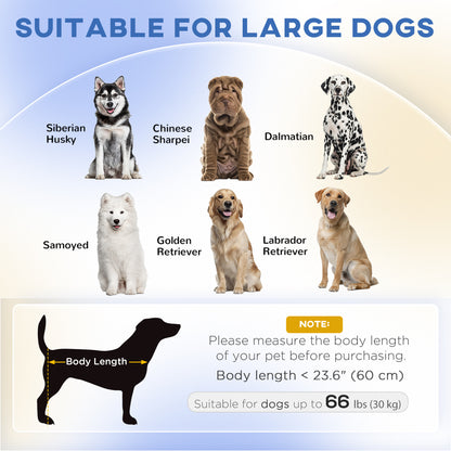 PawHut Dog Sofa for Large Dogs with Washable Cover, Anti-slip Foot Pads, Dark Grey