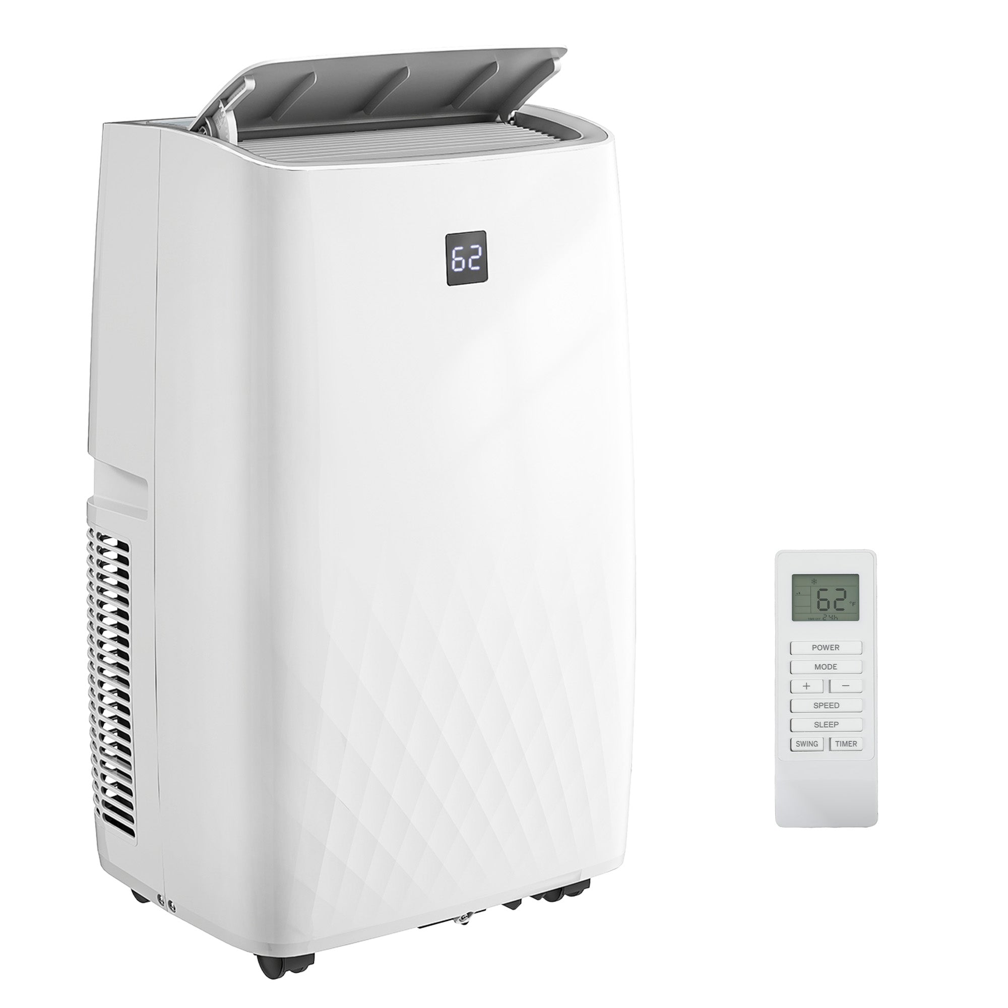 HOMCOM 14000 BTU Portable Air Conditioner, AC Unit with Cool, Dehumidifier, Fan, 700 Sq. ft, 24H Timer On Off, Window Kit