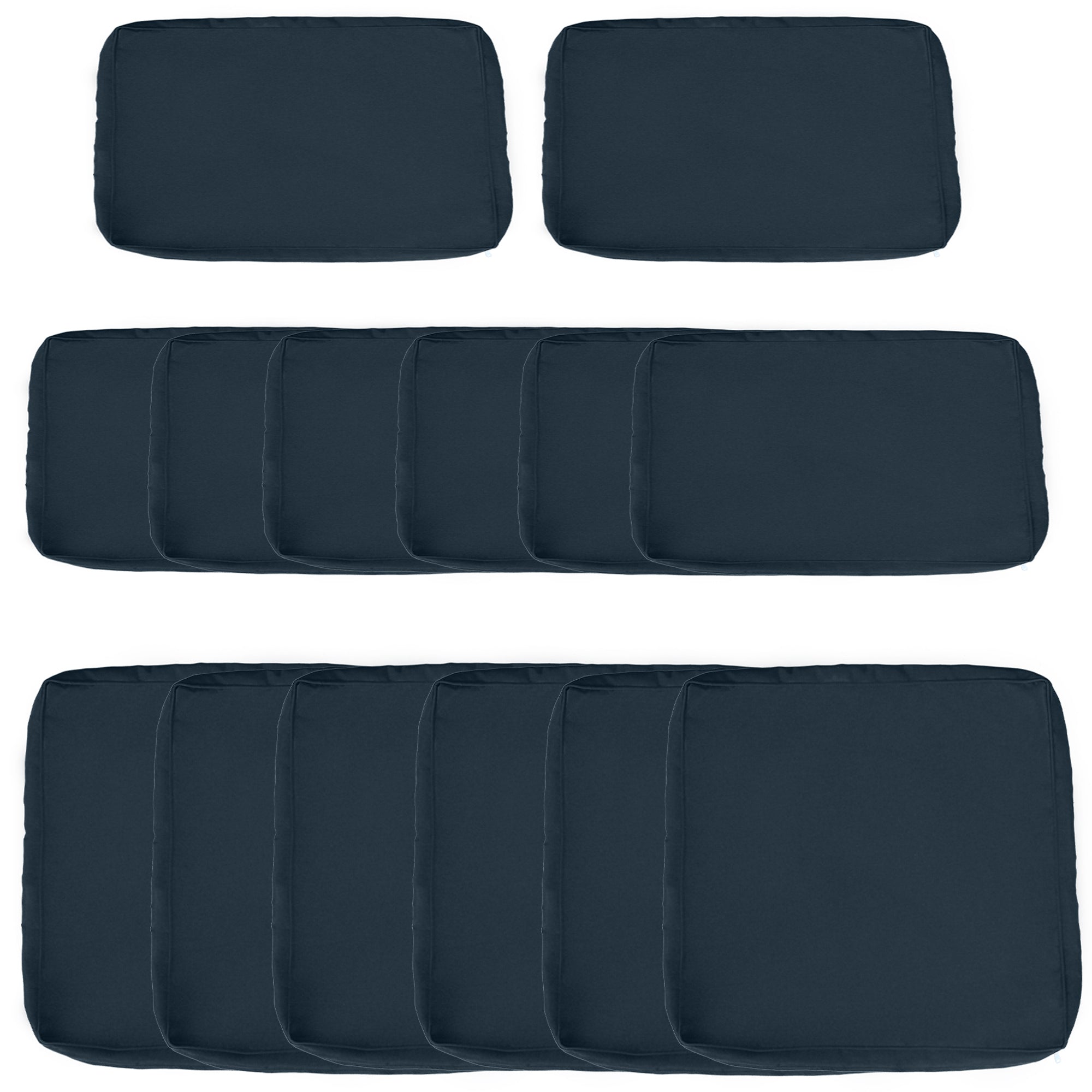 Outsunny Outdoor Patio Rattan Sofa Set Cushion Polyester Cover Replacement- No Cushion Included