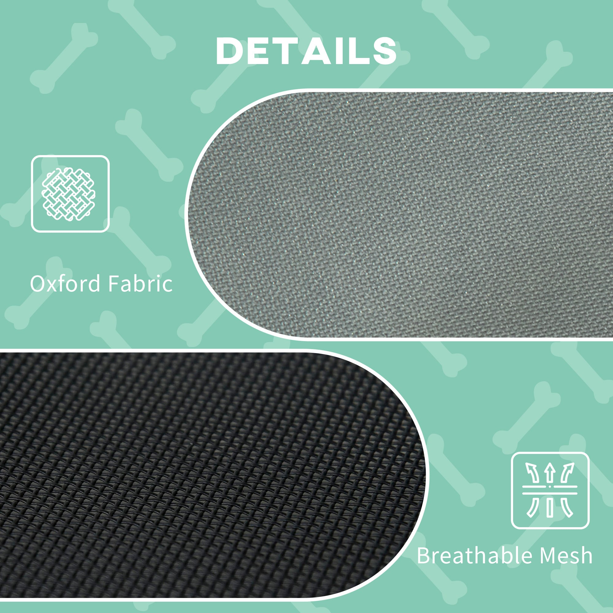 PawHut Elevated Cooling Pet Bed Portable Raised Dog Cot with Canopy for Small-Sized Dogs, Grey