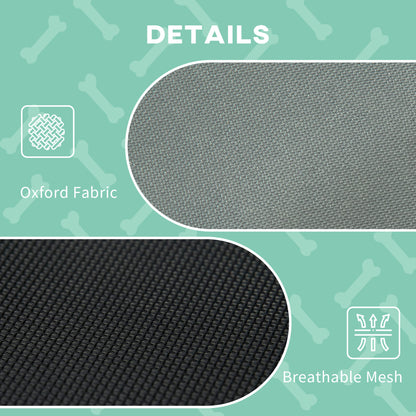 PawHut Elevated Cooling Pet Bed Portable Raised Dog Cot with Canopy for Small-Sized Dogs, Grey