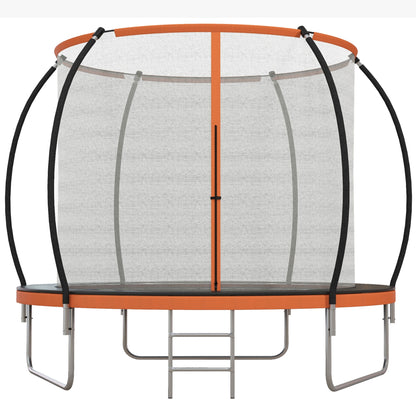 Soozier 8ft Outdoor Trampoline with Enclosure Net and Ladder, Backyard Fitness Trampoline for Teens and Adults