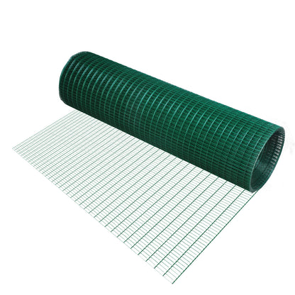 PawHut Chicken Wire Fencing 98' x 3', 1" x 0.5" Rectangle Chicken Wire for Crafts Garden Poultry, Metal Hardware Cloth Netting for Chicken Coops, Rabbit Cage, Dark Green