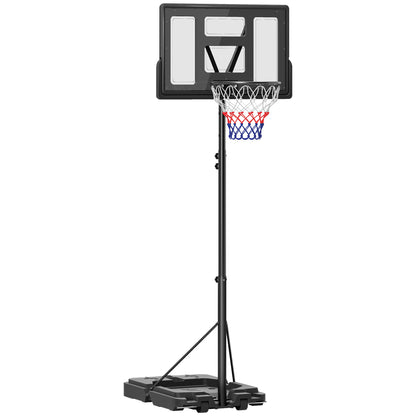 Soozier Basketball Hoop Outdoor, 7.5-10ft Portable Basketball Goal with Wheels and 43" Backboard, for Teenagers Youth Adults