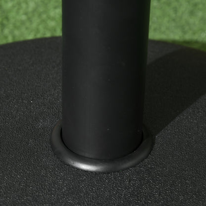 Outsunny 55 lbs Cement Umbrella Base Holder 20" Heavy Duty Round Parasol Stand for Patio, Outdoor, Backyard, Black