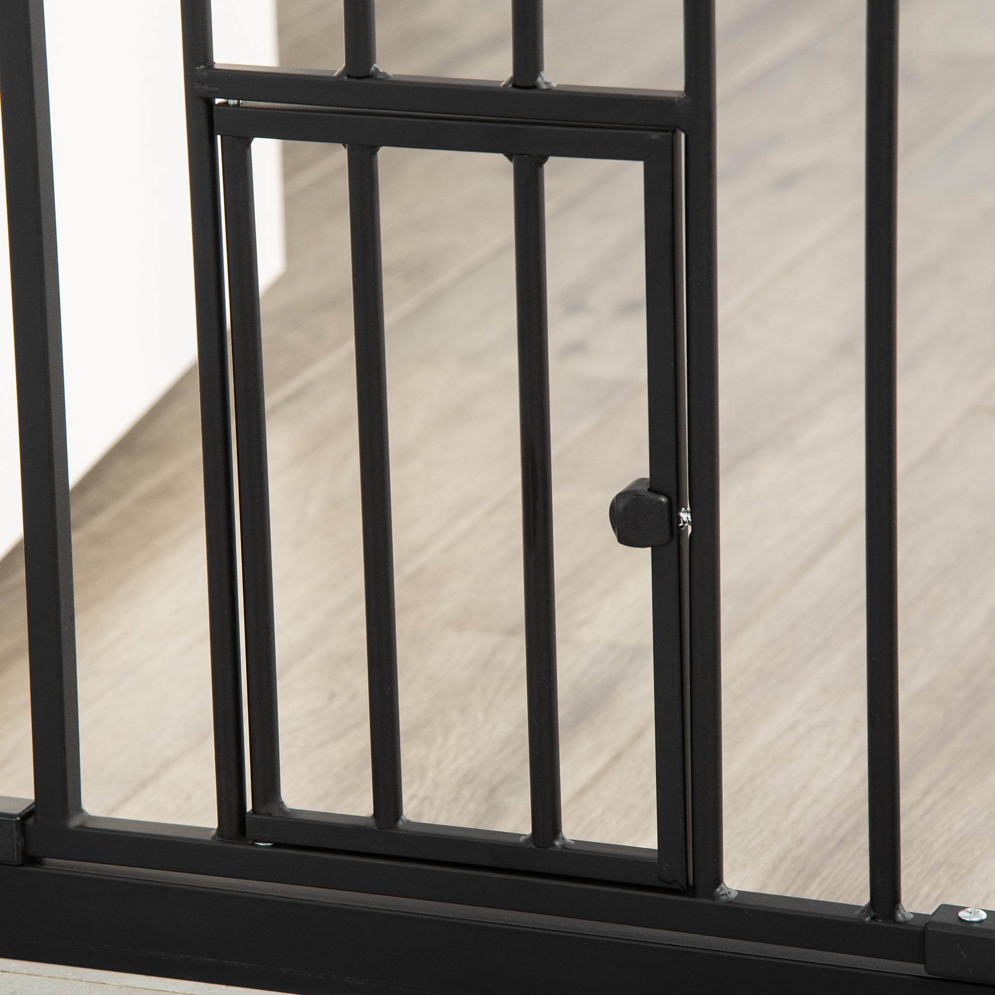 PawHut 41" Easy Open Indoor Dog Gates for Doorways, House, Stair - Black