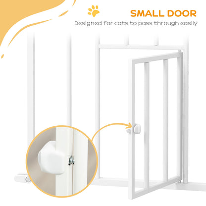 PawHut 41" Easy Open Indoor Dog Gates for Doorways, House, Stair - White
