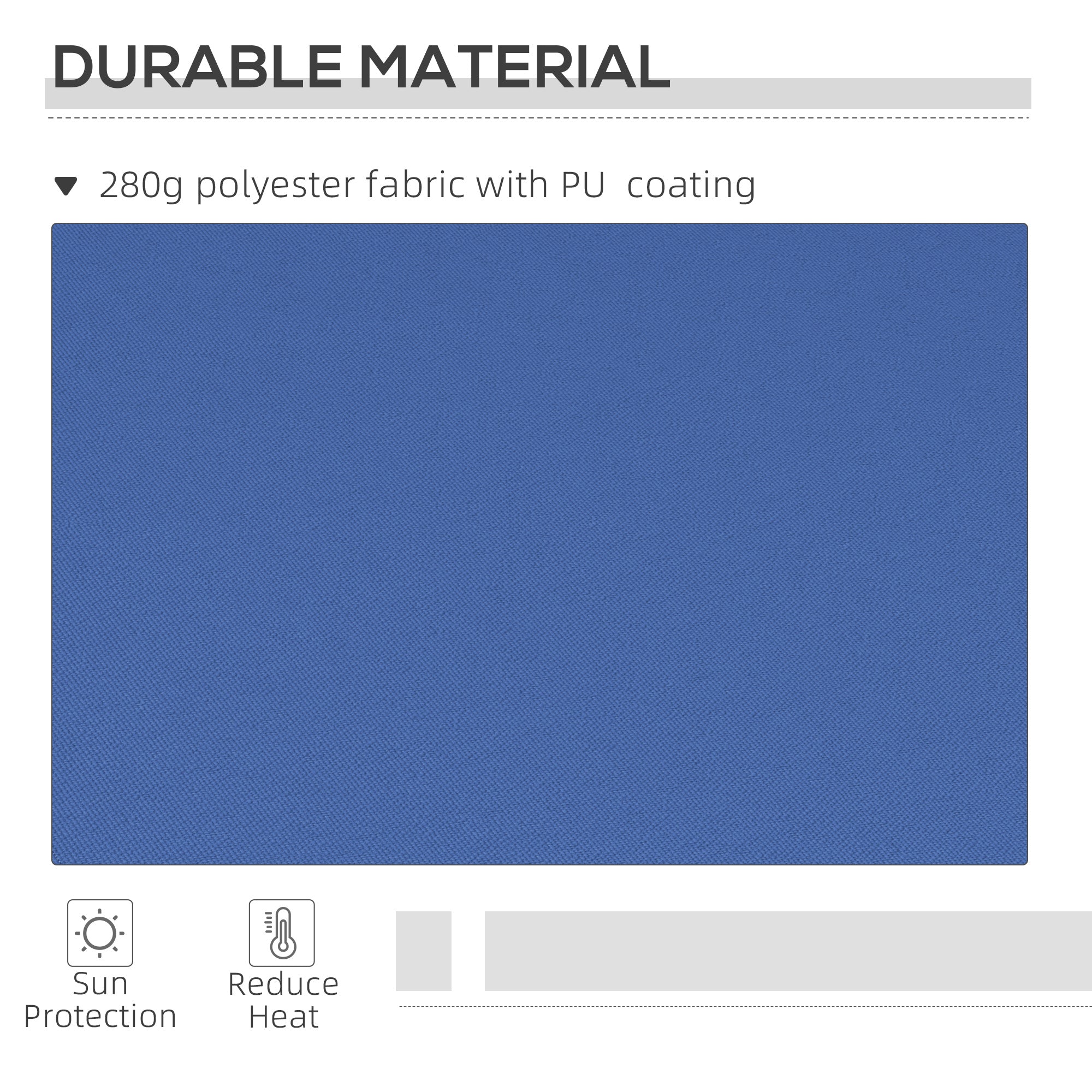 Outsunny 12' x 10' Manual Retractable Awning Outdoor Sunshade Shelter with Adjustable & Versatile Design, Dark Blue