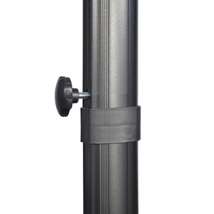 Outsunny 9ft Cantilever Patio Umbrella, Square Overhanging Umbrella with Cross Base, Crank Handle, Tilt, 360° Rotation and Aluminum Frame, Dark Grey