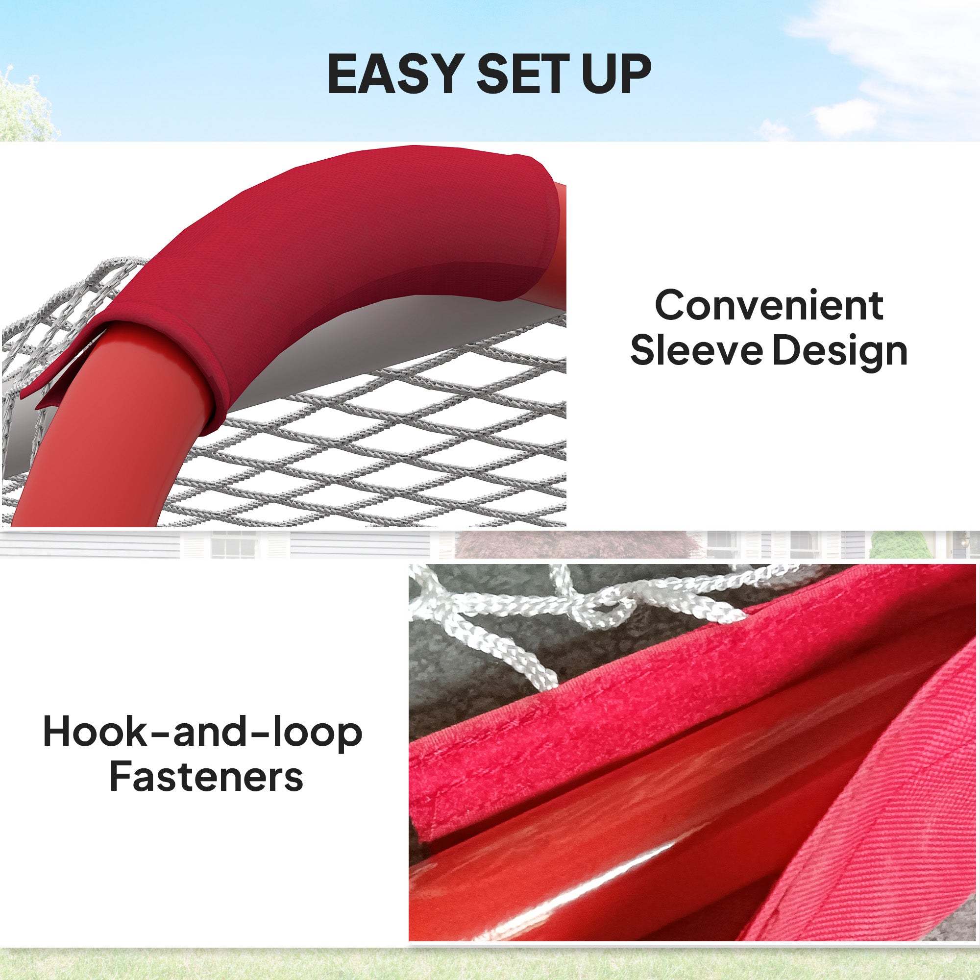 Soozier Hockey Net, Easy Set Up Hockey Goal with Steel Frame, PE Mesh, Outdoor Hockey Training Equipment for Garden, Backyard