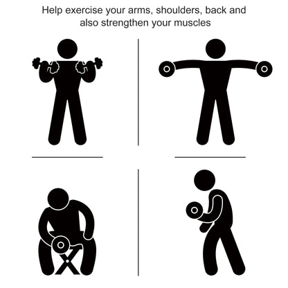 Soozier 35lbs Rubber Dumbbells Weight Dumbbell Hand Weight Barbell for Body Fitness Training for Home Office Gym, Black