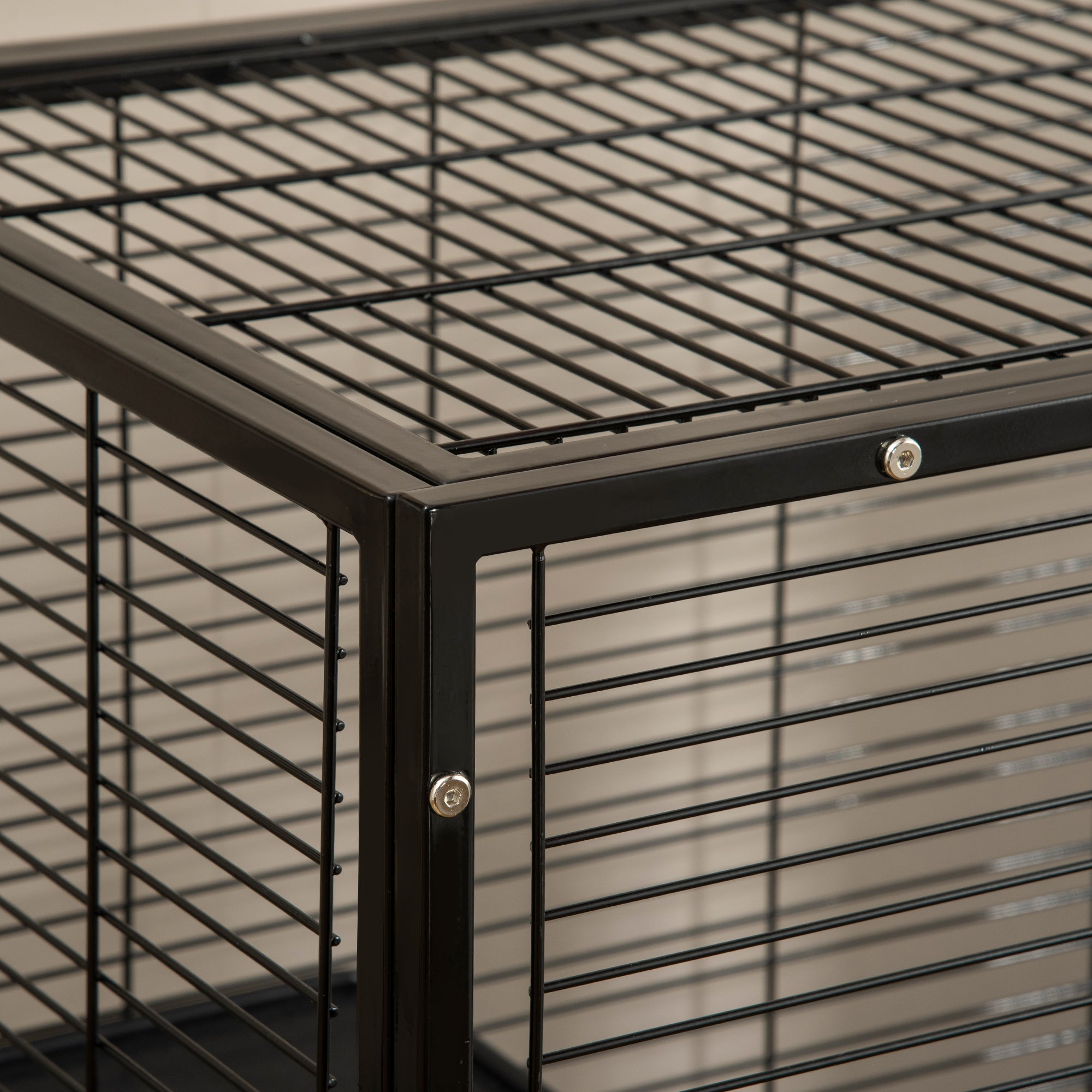 PawHut Small Animal Cage with Hammock, 2-Tier Ferret Cage Removable Tray