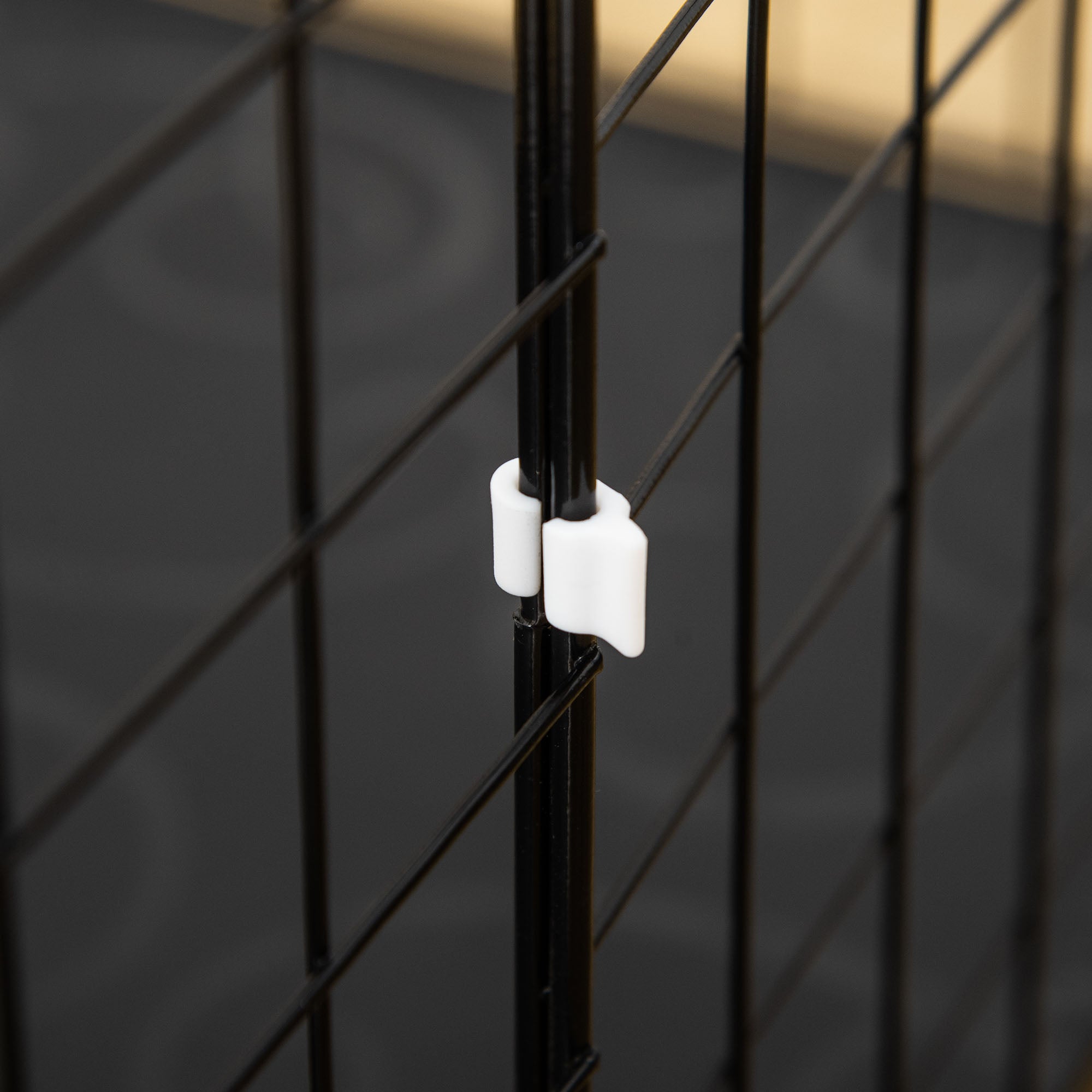 PawHut Small Animal Cage with 16 Panels, Portable Metal Wire Pet Fence with Door, Non-slip Feet for Bunny Guinea Pig