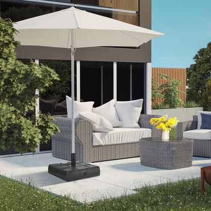 Outsunny Umbrella Stand for 1.2", 1.5" or 1.9" Umbrella Poles, Fillable Umbrella Base, Black