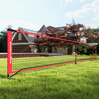 Soozier Portable Pickleball Net Set with 22FT Regulation Size Net, Ball Collector, Court Marking Kit, Balls, Carrying Bag