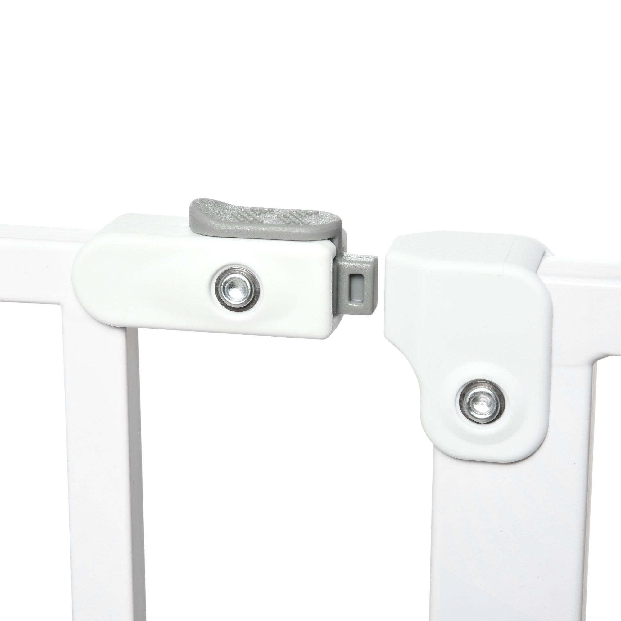 PawHut 30"- 57" Easy Install Pet Gate w/ Door & Double Locking System, Extra Wide Dog Gate for Stairs, Hallways, White